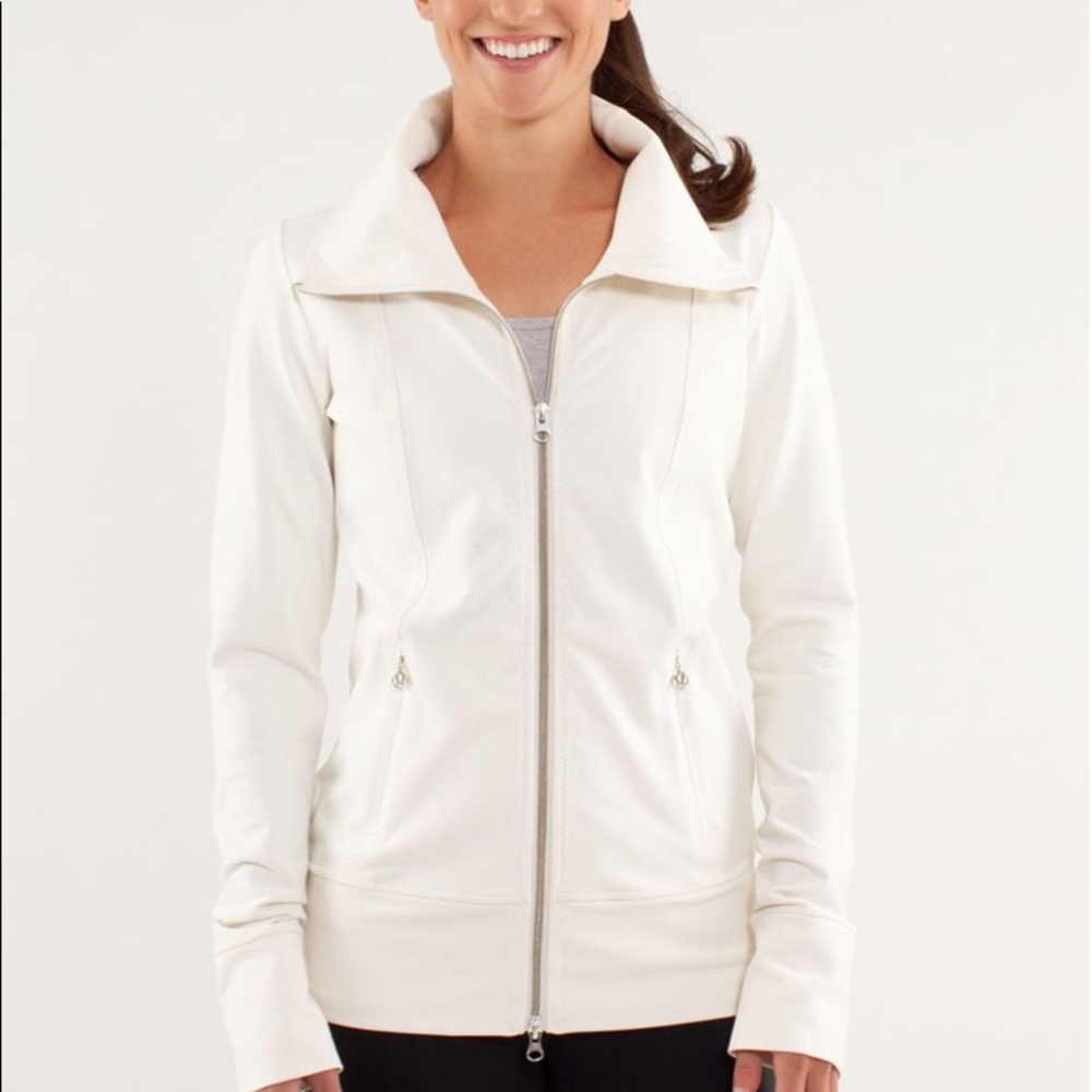Lululemon Daily Yoga Jacket - Polar Cream - Sz 8 - Like New